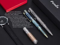 Набір ліхтар ручний Fenix F15 + Fenix T5Ti тактична ручка блакитна - фото 10