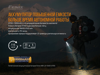 Фото Ліхтар ручний Fenix PD36R+ліхтар ручний Fenix E01 V2.0 у подарунок