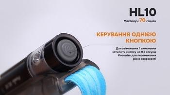 Фото Ліхтар налобний Fenix HL10 black HL10bk