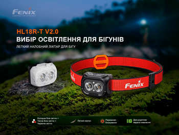 Фото Ліхтар налобний Fenix HL18R-T V2.0 чорний (800 Лм) HL18RT20BL