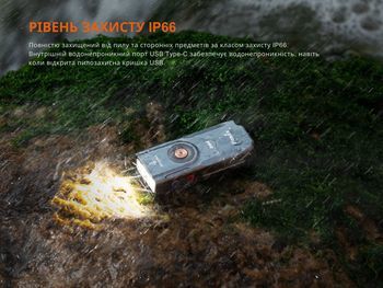 Фото Ліхтар наключний Fenix E06R сірий 700 Лм