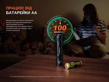 Фото Ліхтар ручний Fenix E12 V3.0 200 Лм